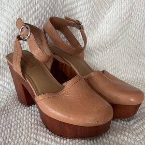 Copper Key Tan Platform Heels